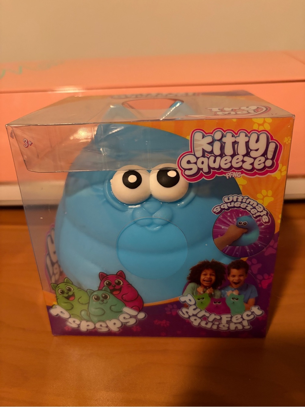 Squeeze Blue Kitty Squeeze Plush Stress Toy squishy NEW